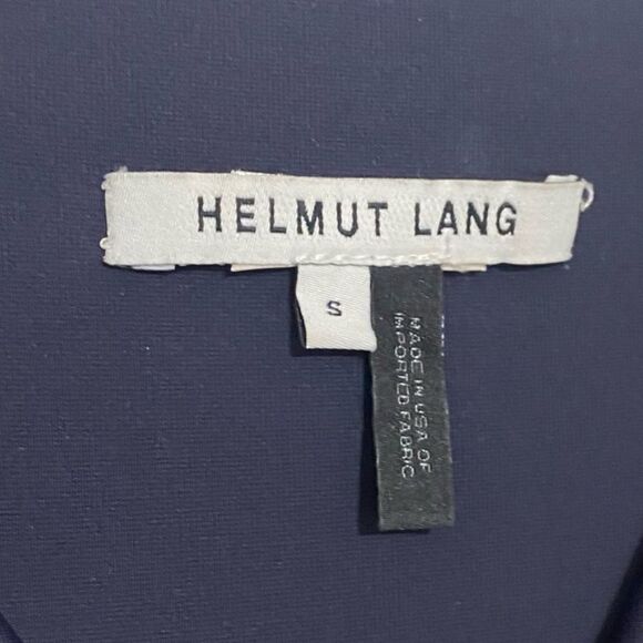 Helmut Lang Navy Technical Neoprene Scuba Sleeveless Shift Dress SIZE SMALL - Picture 4 of 5